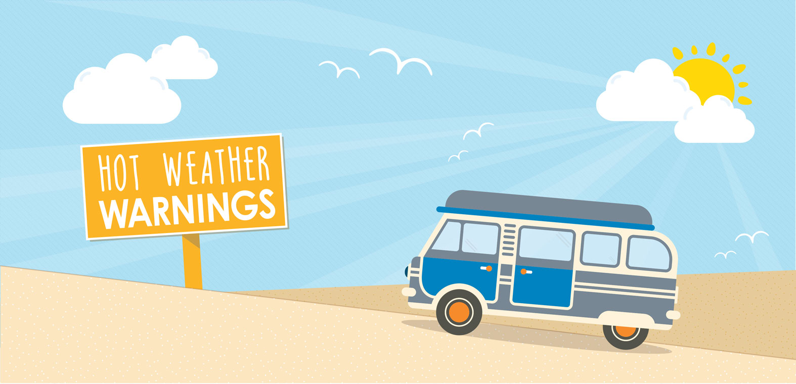 Federated infographic highlighting hot weather warnings