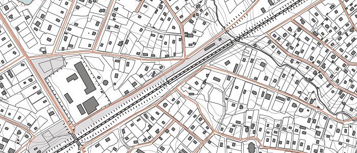 A view of a city map to help identify ideal restaurant location