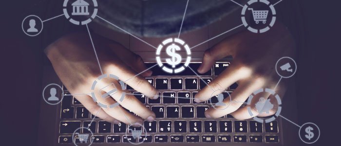 Hacker hacking into computer